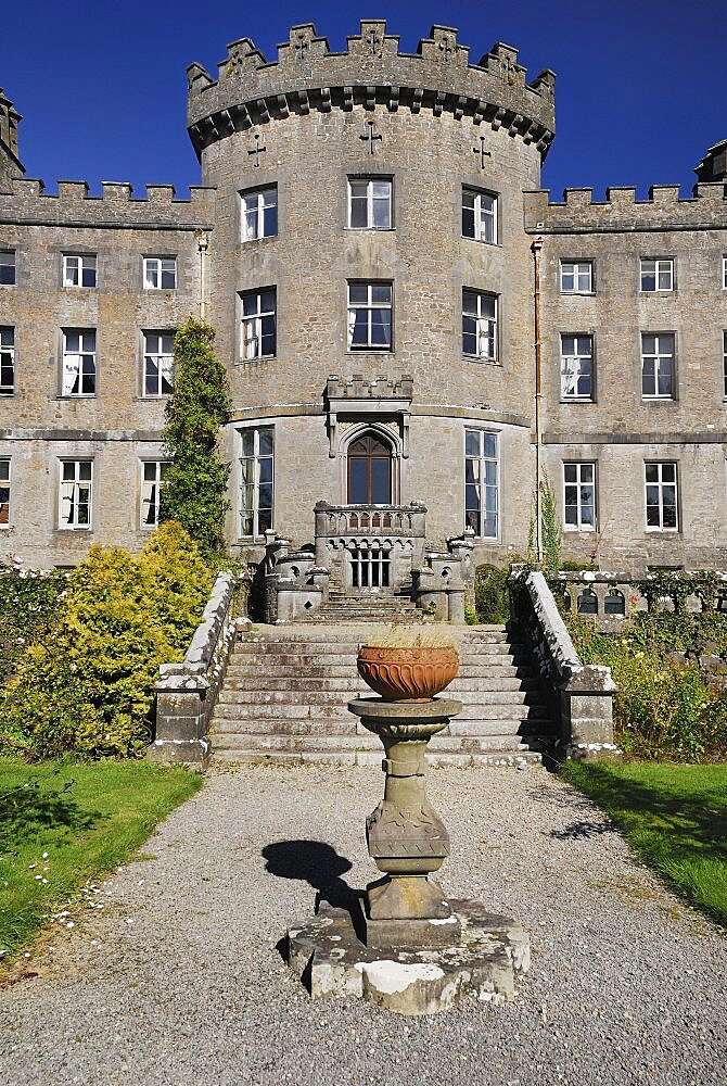 Ireland, County Sligo, Markree, Castle hotel Exterior showing turret of the building.