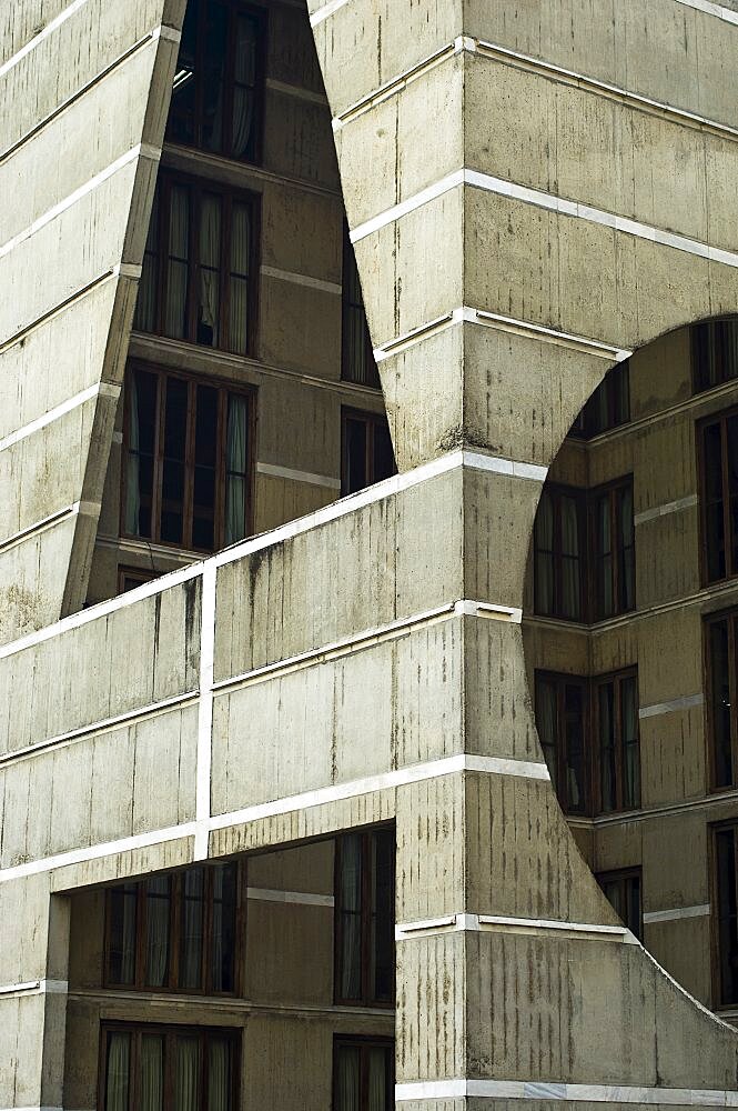 Bangladesh, Dhaka, Modern Parliament Building designed by Louis Kahn.