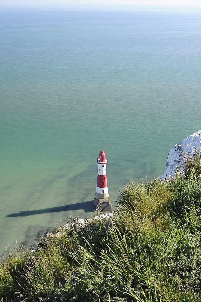 England, East Sussex,, Eastbourne, Beachy Head Lighthouse.