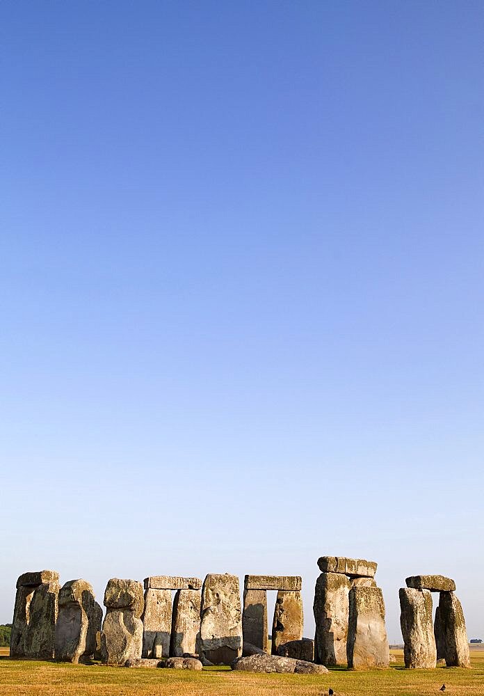 England, Wiltshire, Stonehenge, Prehistoric ring of standing stones.,