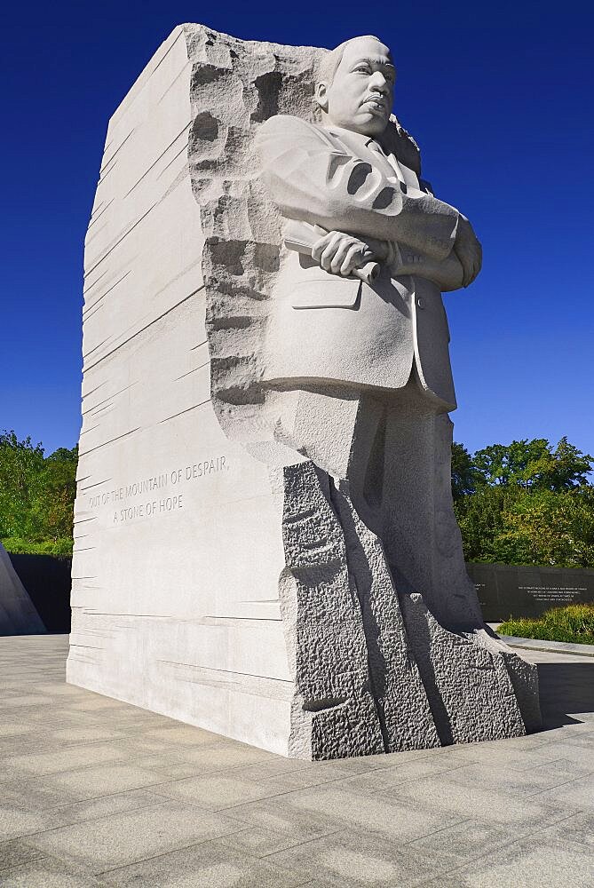 USA, Washington DC, National Mall, Martin Luther King Junior Memorial.