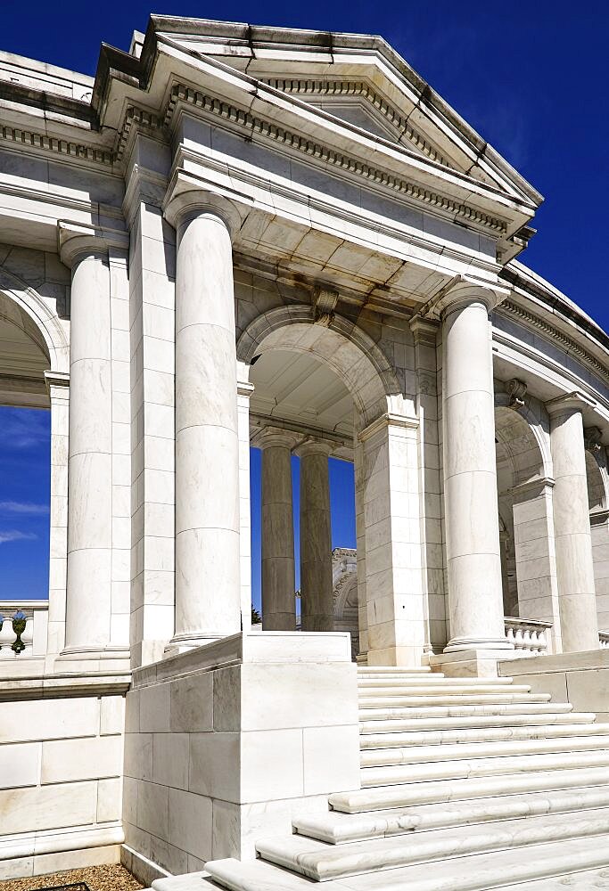 USA, Washington DC, Arlington National Cemetery, The Memorial Amphitheater, South Entrance.