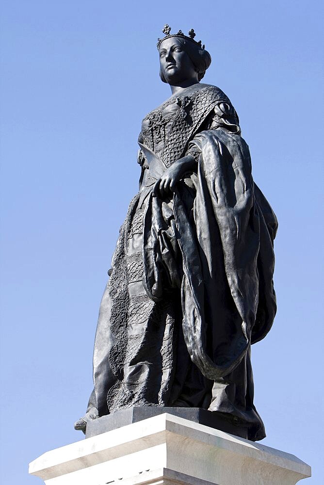 Spain, Madrid, Statue of Isabel II.