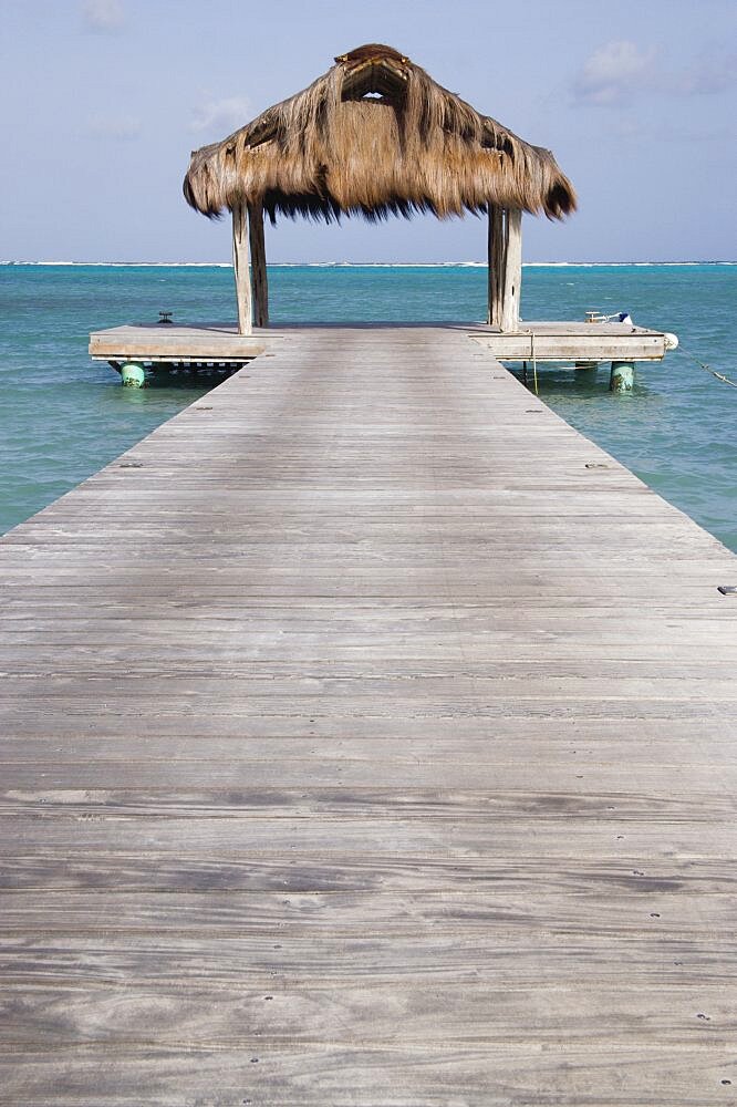 WEST INDIES St Vincent & The Grenadines Canouan The jetty on Jambu Beach at Raffles Resort