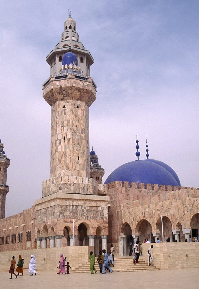 SENEGAL  Touba Great Mosque in the holy city of Mouridism  with worshippers.