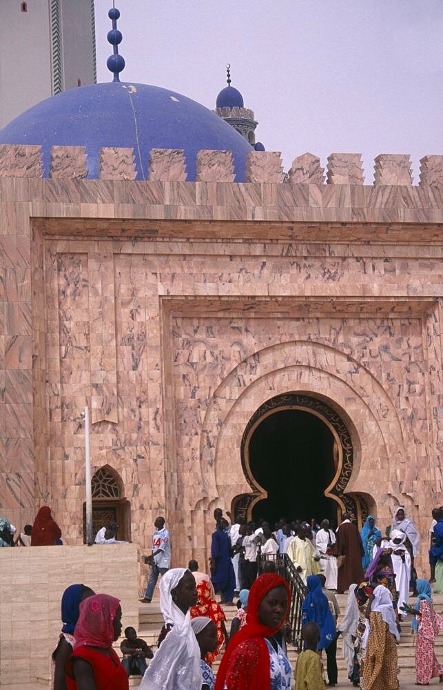 SENEGAL  Touba Great Mosque in the holy city of Mouridism  with worshippers.