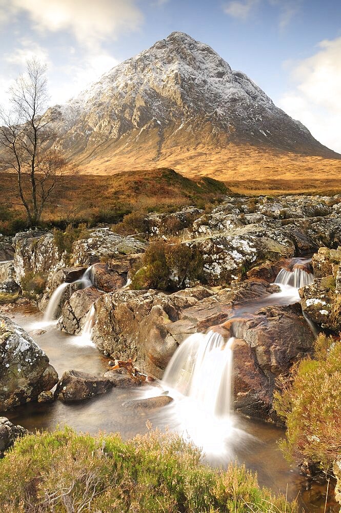 River & Autumn colours of Buachaille Etive Mor, United Kingdom