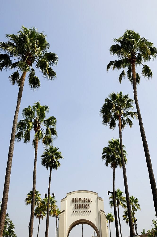 Palms & entrance to Universal Studios, Valley & Pasadena, United States of America