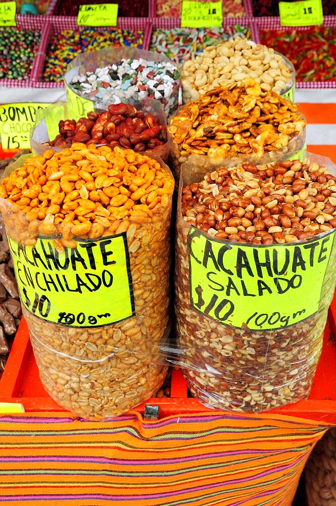 Peanuts for sale in the market, Oaxaca, Mexico