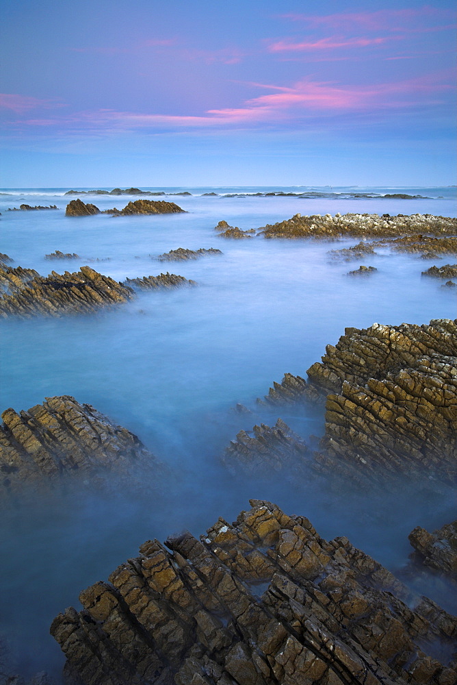 Jagged rock formations on the Kaikoura coast, South Island, New Zealand, Pacific