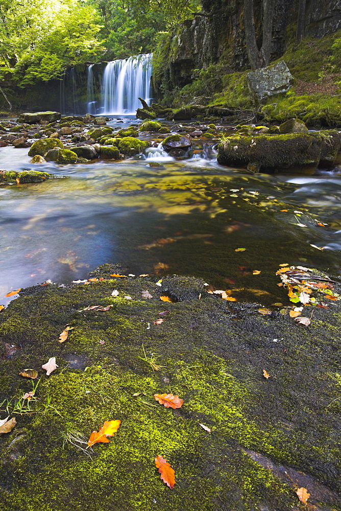 Sgwd Ddwli Waterfall, Brecon Beacons, Powys, Wales, United Kingdom, Europe