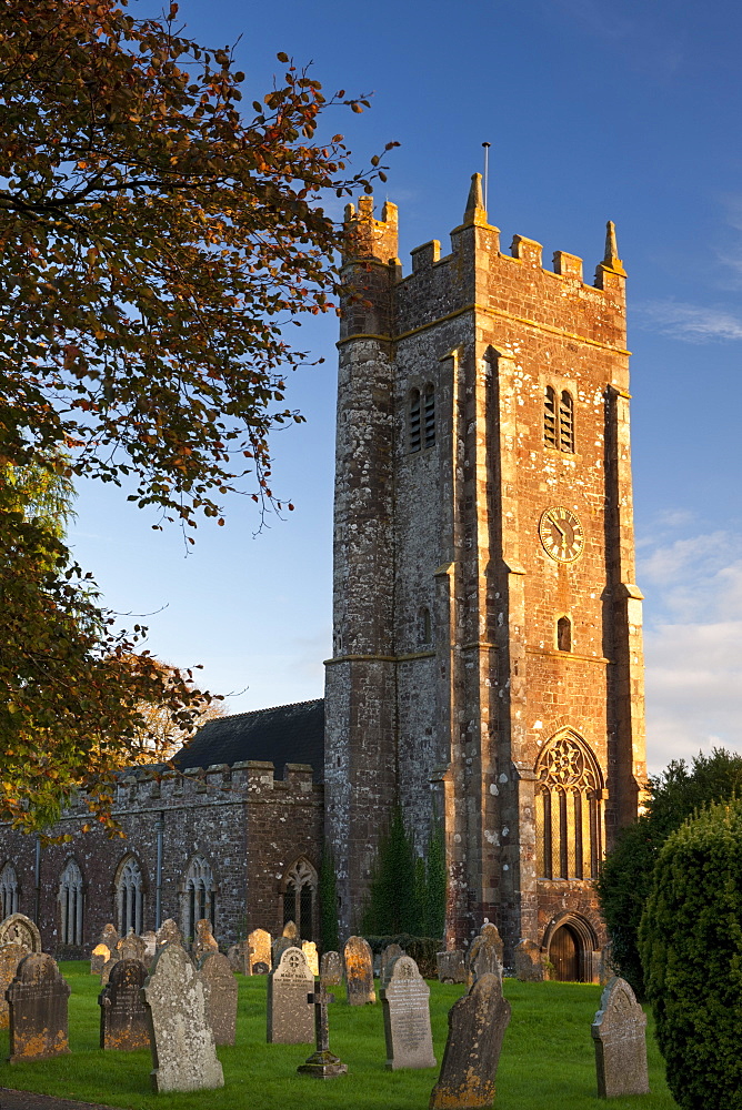 The 15th century St. Mary's Church in the village of Morchard Bishop, Devon, England, United Kingdom, Europe