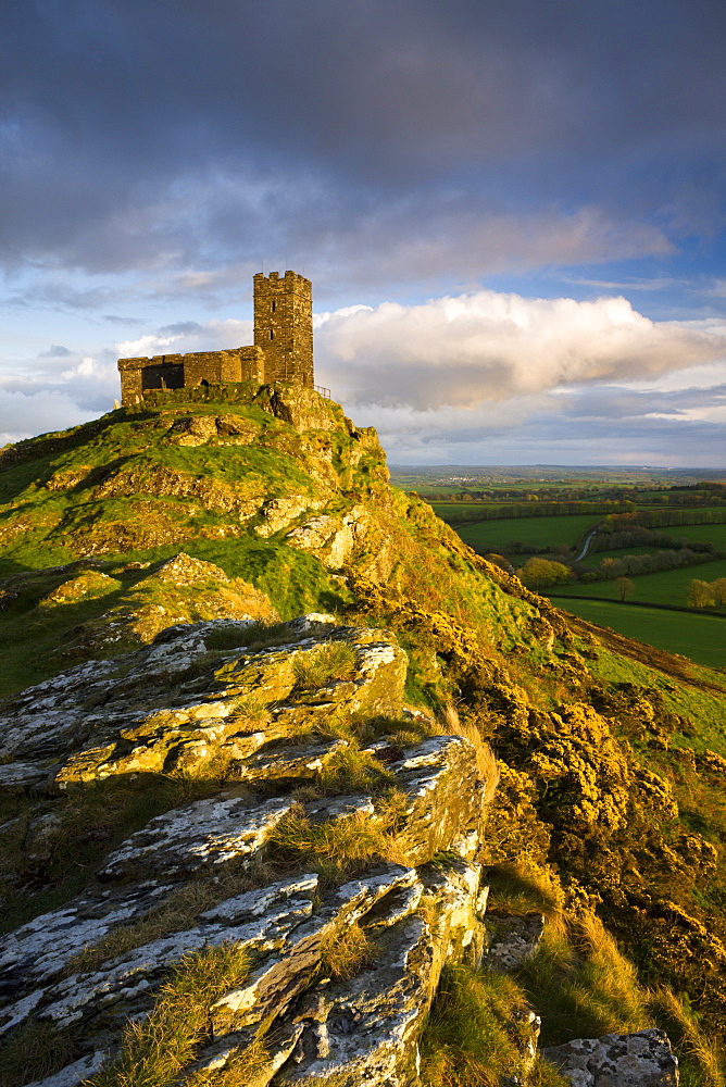 St. Michael de Rupe Church on Brent Tor, Brentor, Dartmoor National Park, Devon, England, United Kingdom, Europe