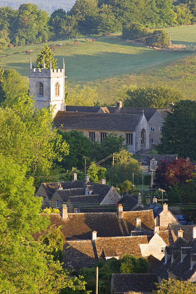 The picturesque village of Naunton in the Cotswolds, Gloucestershire, The Cotswolds, England, United Kingdom, Europe