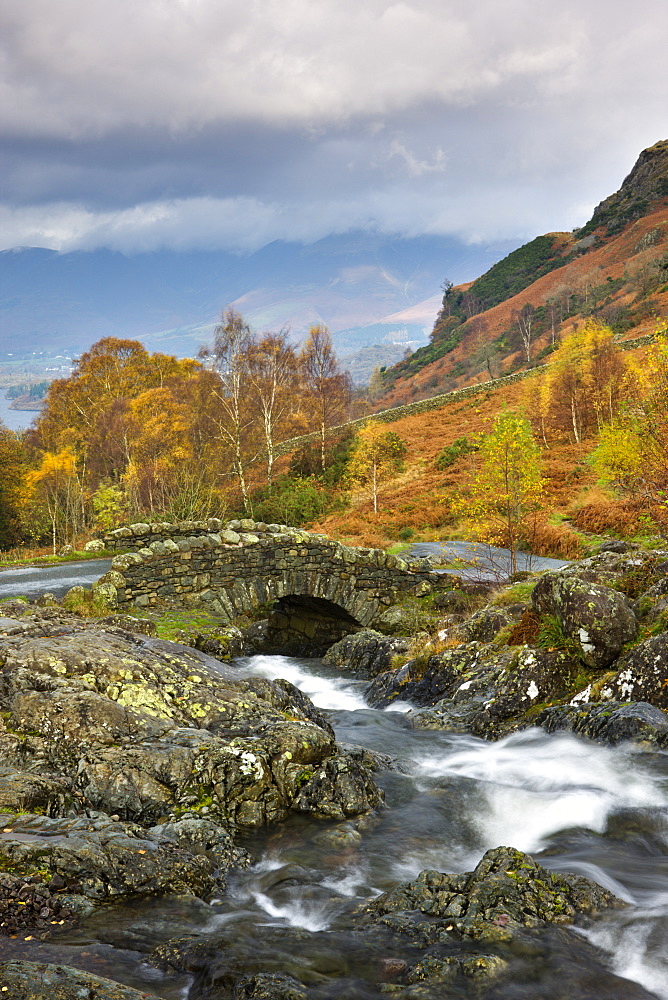 Picturesque Lakeland scenery at Ashness Bridge, Lake District National Park, Cumbria, England, United Kingdom, Europe