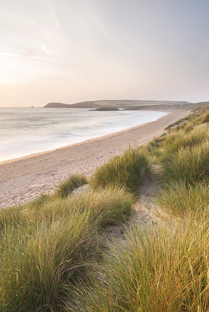 Constantine Bay with Trevose Head beyond, Cornwall, England, United Kingdom, Europe 