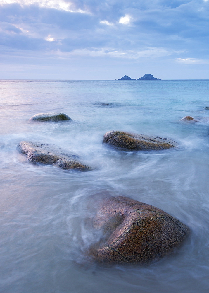 Cornish seascape, Porth Nanven, Cornwall, England, United Kingdom, Europe