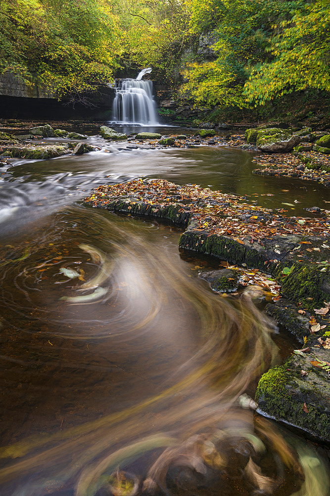 Cauldron Falls near the village of West Burton, Yorkshire Dales, Yorkshire, England, United Kingdom, Europe