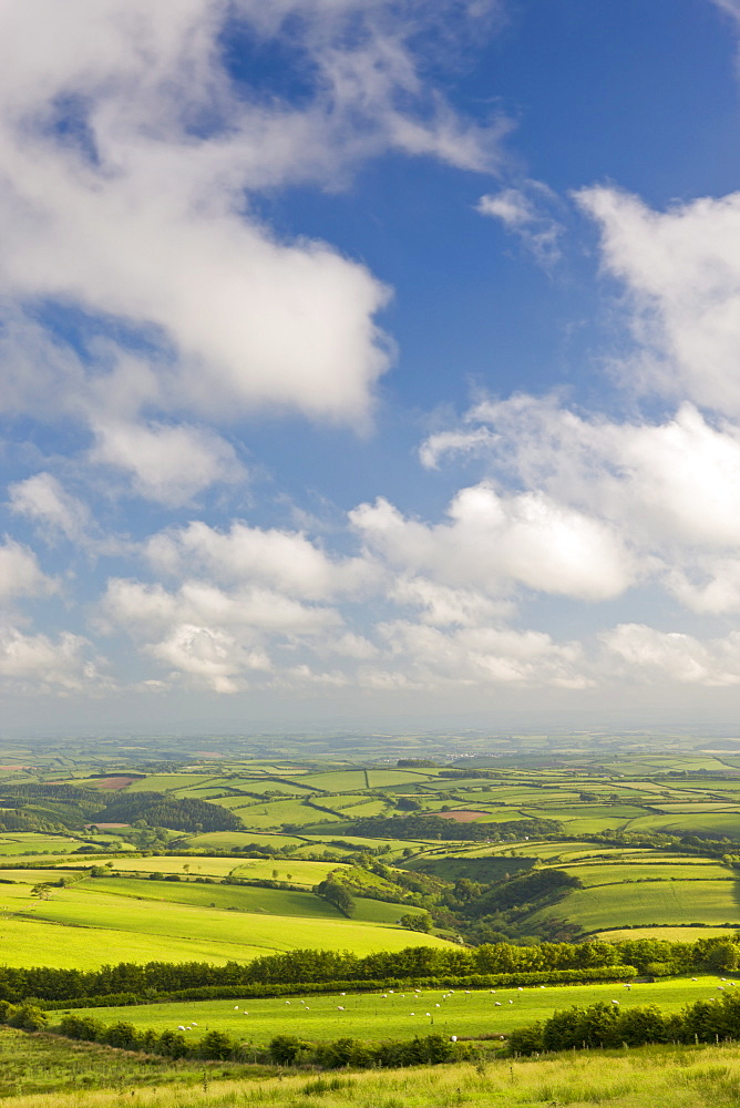 Spectacular rolling countryside of Exmoor National Park and rural Devon, England, United Kingdom, Europe