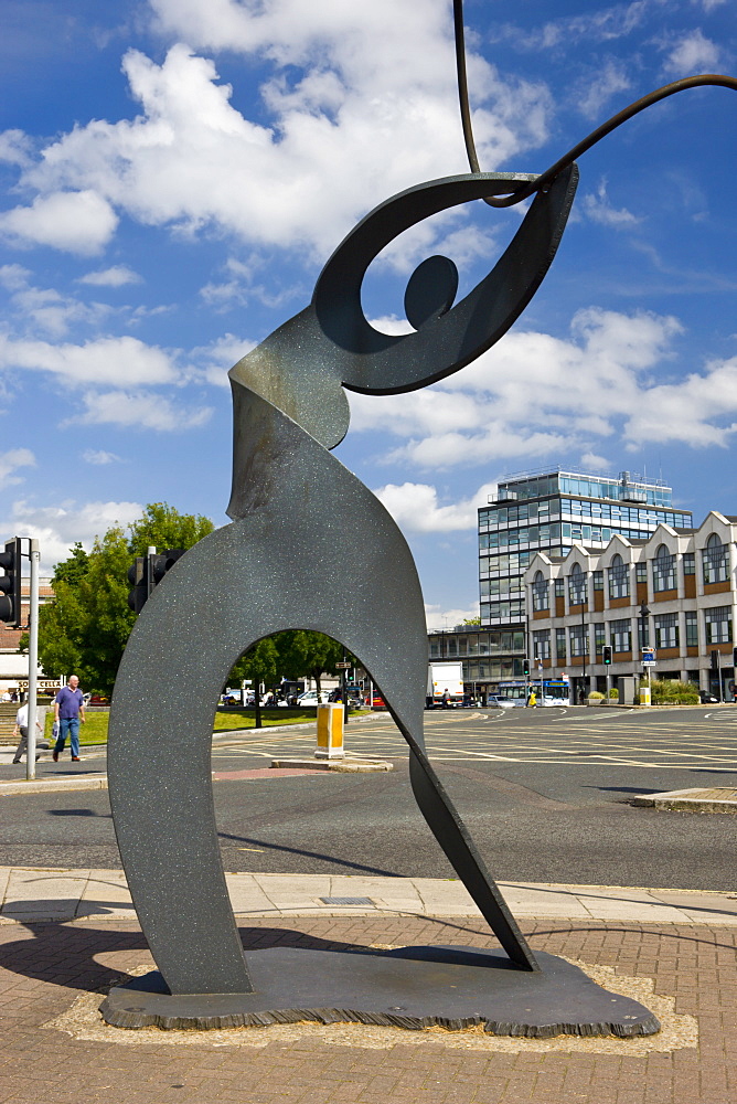 Modern art sculpture in City Centre, Southampton, Hampshire, England, United Kingdom, Europe