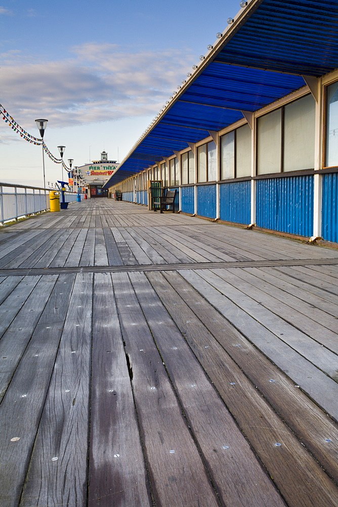 Bournemouth Pier early on a summer morning, Bournemouth, Dorset, England, United Kingdom, Europe