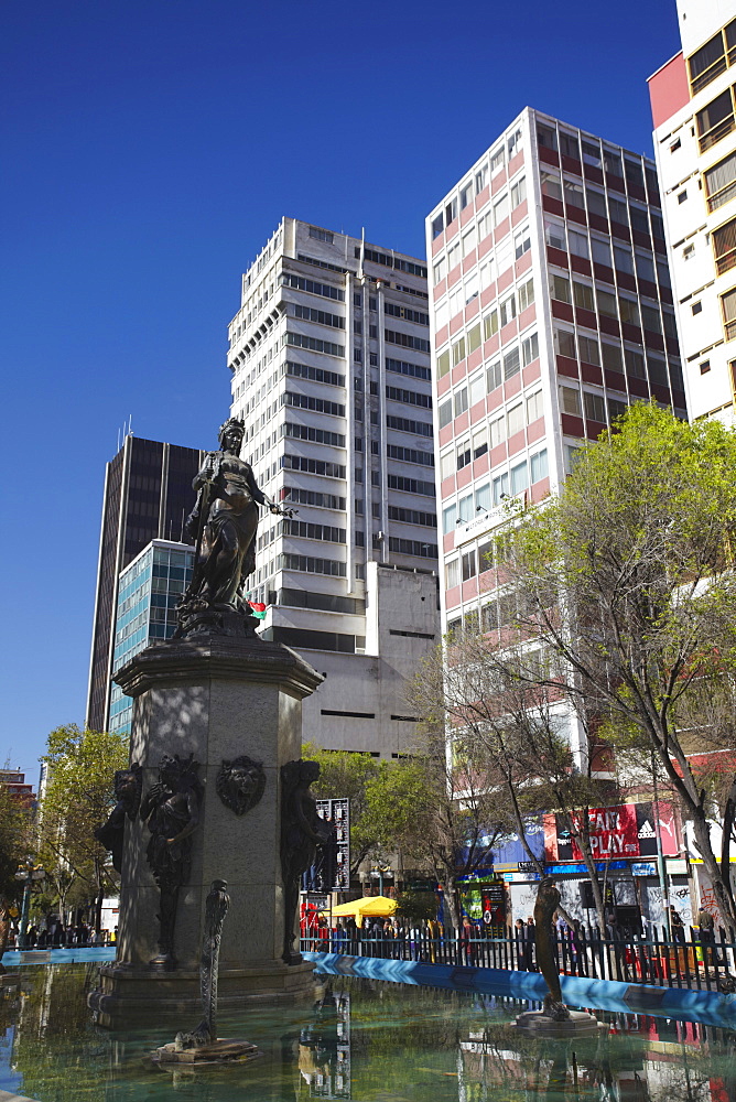 Statue along Avenida 16 de Julio (El Prado), La Paz, Bolivia, South America