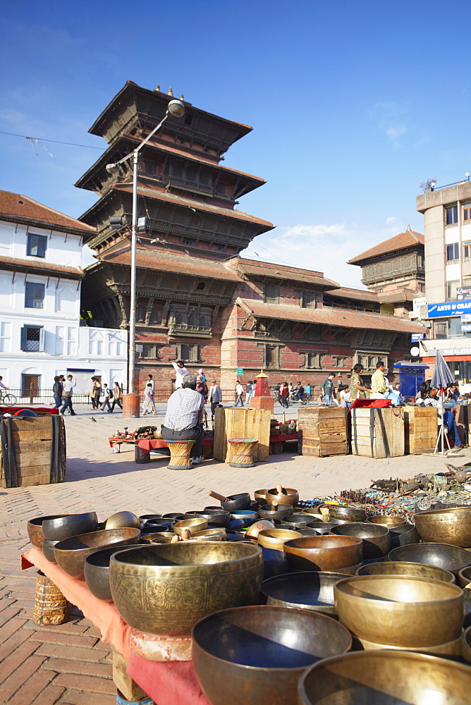 Souvenirs for sale in Durbar Square, UNESCO World Heritage Site, Kathmandu, Nepal, Asia