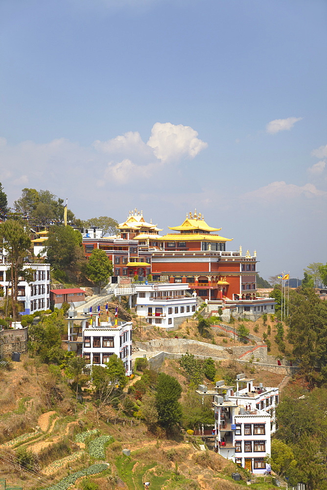 Thrangu Tashi Yangtse Monastery inside Namobuddha complex, Dhulikhel, Kathmandu Valley, Nepal, Asia