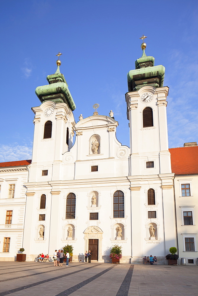 St. Ignatius Church in Szechenyi Square, Gyor, Western Transdanubia, Hungary, Europe