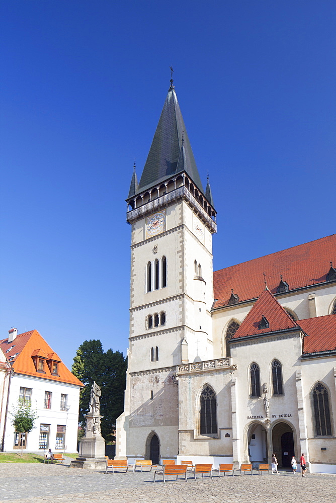 Basilica of St. Egidius in Radnicne Square, Bardejov, UNESCO World Heritage Site, Presov Region, Slovakia, Europe 