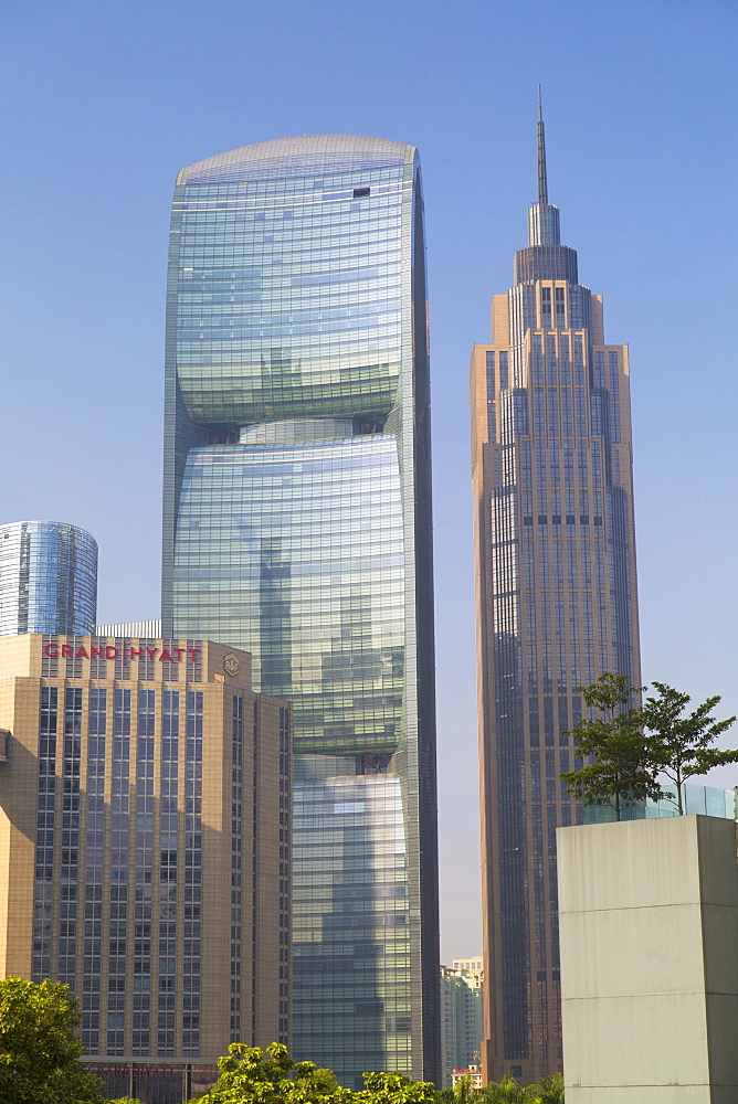 Pearl River Tower in Zhujiang New Town, Tian He, Guangzhou, Guangdong, China, Asia