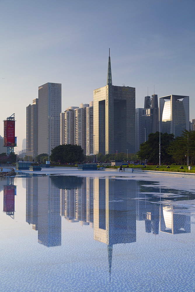 Skyscrapers in Zhujiang New Town, Tian He, Guangzhou, Guangdong, China, Asia