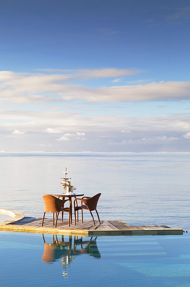 Pool of Sofitel Hotel, Bora Bora, Society Islands, French Polynesia, South Pacific, Pacific