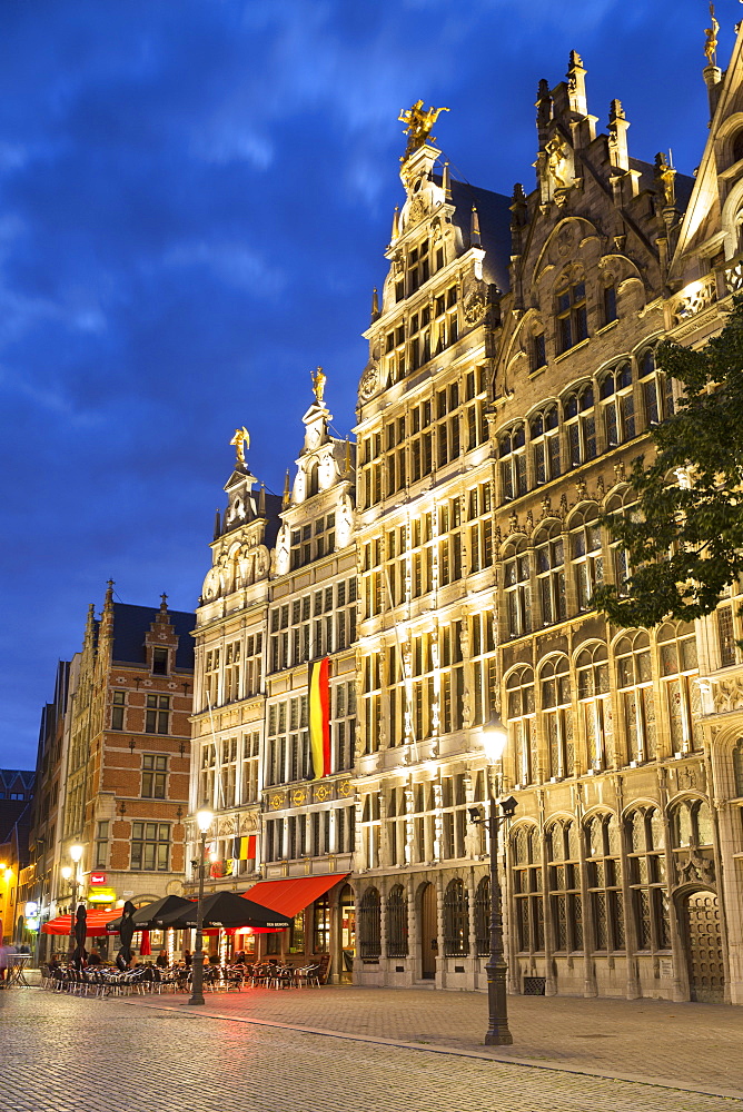 Guild houses in Main Market Square, Antwerp, Flanders, Belgium, Europe