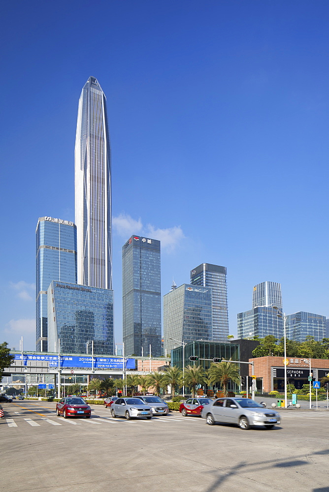 Ping An International Finance Centre, world's fourth tallest building in 2017 at 600m, Futian, Shenzhen, Guangdong, China, Asia