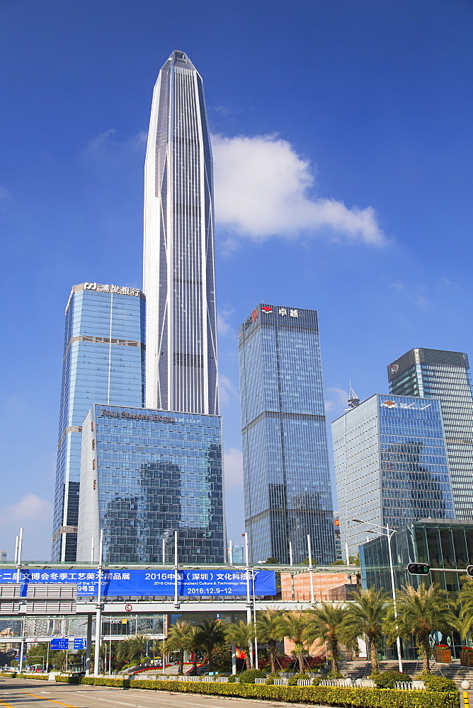 Ping An International Finance Centre, world's fourth tallest building in 2017 at 600m, Futian, Shenzhen, Guangdong, China, Asia