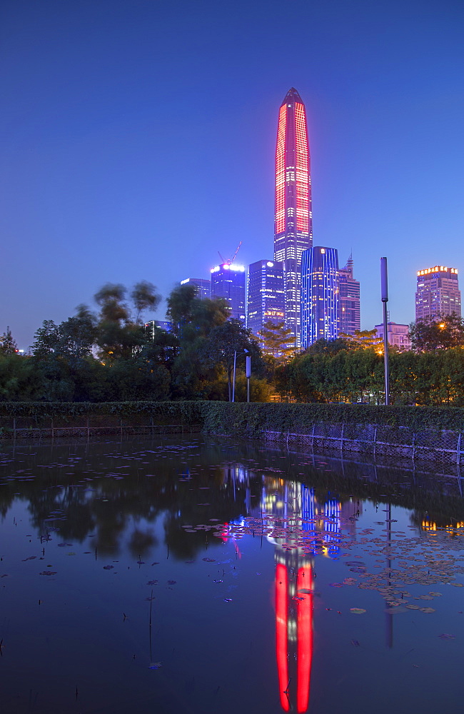 Ping An International Finance Centre, world's fourth tallest building in 2017 at 600m, Futian, Shenzhen, Guangdong, China, Asia