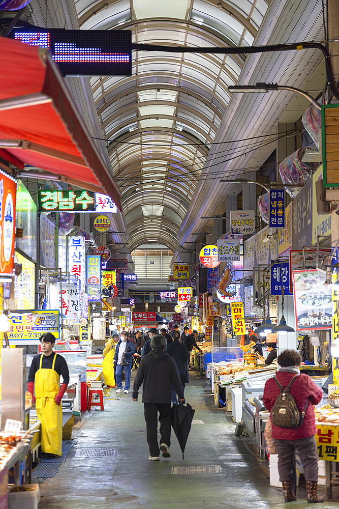 Bujeon market, Seomyeon, Busan, South Korea, Asia