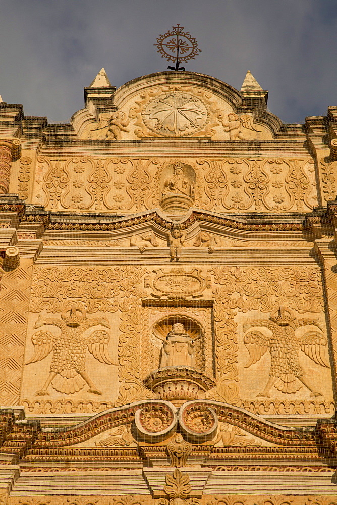 Baroque facade of the Temple of Santo Domingo de Guzman, founded in 1547, San Cristobal de las Casas, Chiapas, Mexico, North America 