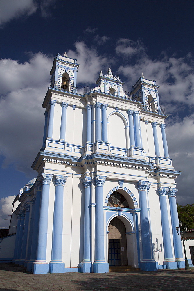 The 19th century architecture of the Temple of Santa Lucia, San Cristobal de las Casas, Chiapas, Mexico, North America 