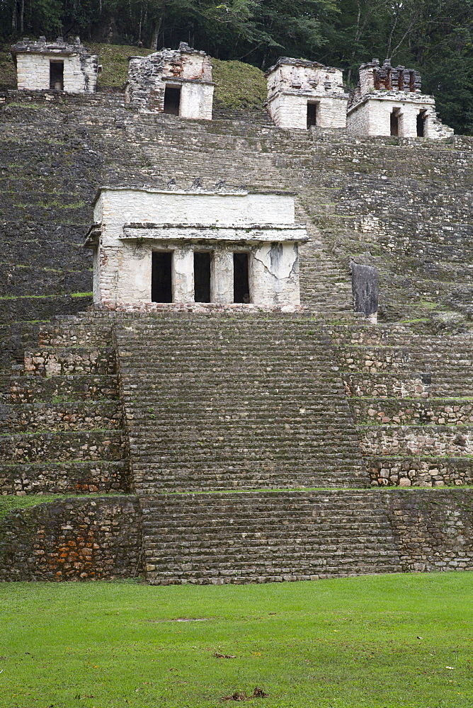 Building 2 in the foreground, Bonampak Archaeological Zone, Chiapas, Mexico, North America 