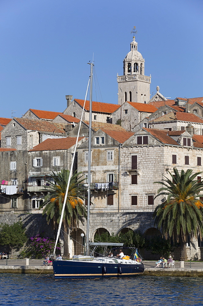 West Harbor, Korcula Town, Korcula Island, Croatia, Europe