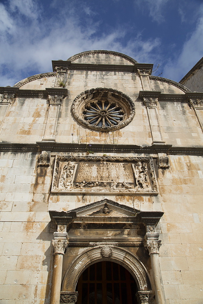 Front facade, St. Ignatius Church, Old Town, Dubrovnik, Croatia, Europe