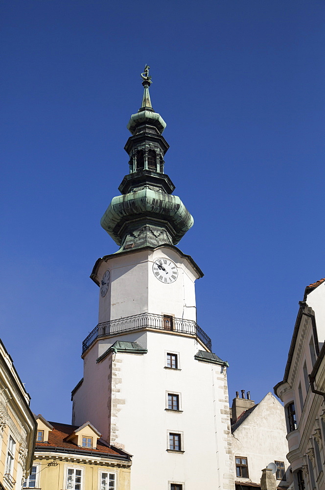 Tower of St. Michael's Gate, Old Town, Bratislava, Slovakia, Europe