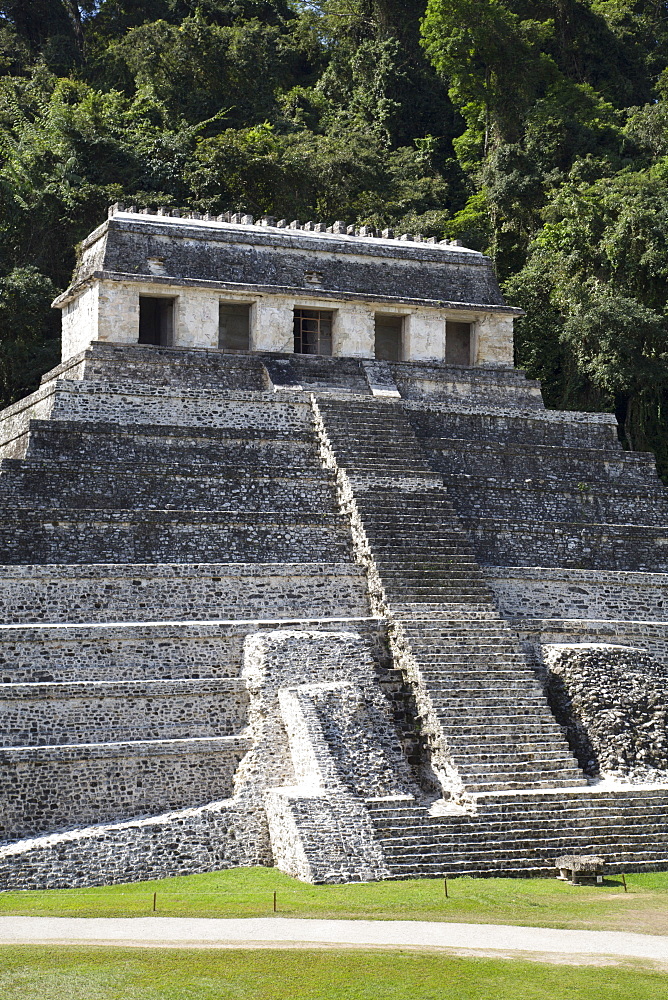 Temple of Inscriptions, Palenque Archaeological Park, UNESCO World Heritage Site, Palenque, Chiapas, Mexico, North America