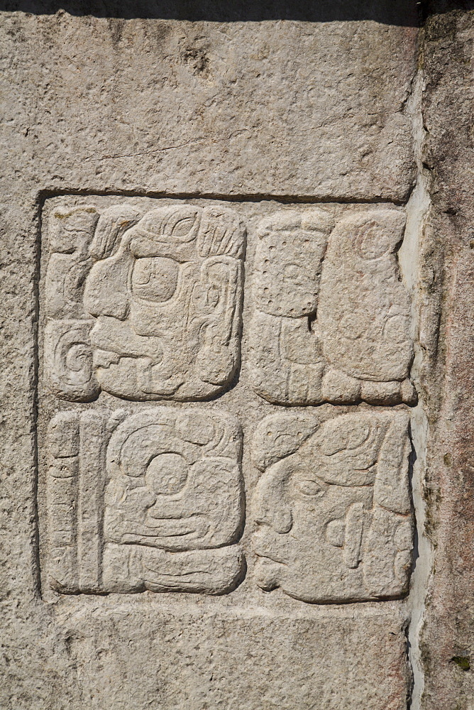 Glyphic texts, Patio of the Captives, the Palace, Palenque Archaeological Park, UNESCO World Heritage Site, Palenque, Chiapas, Mexico, North America