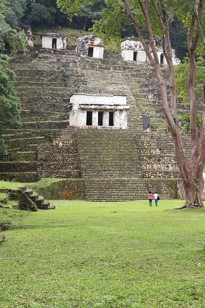 The Acropolis, Building 3 in the foreground, Mayan Archaeological Site, Bonampak, Chiapas, Mexico, North America