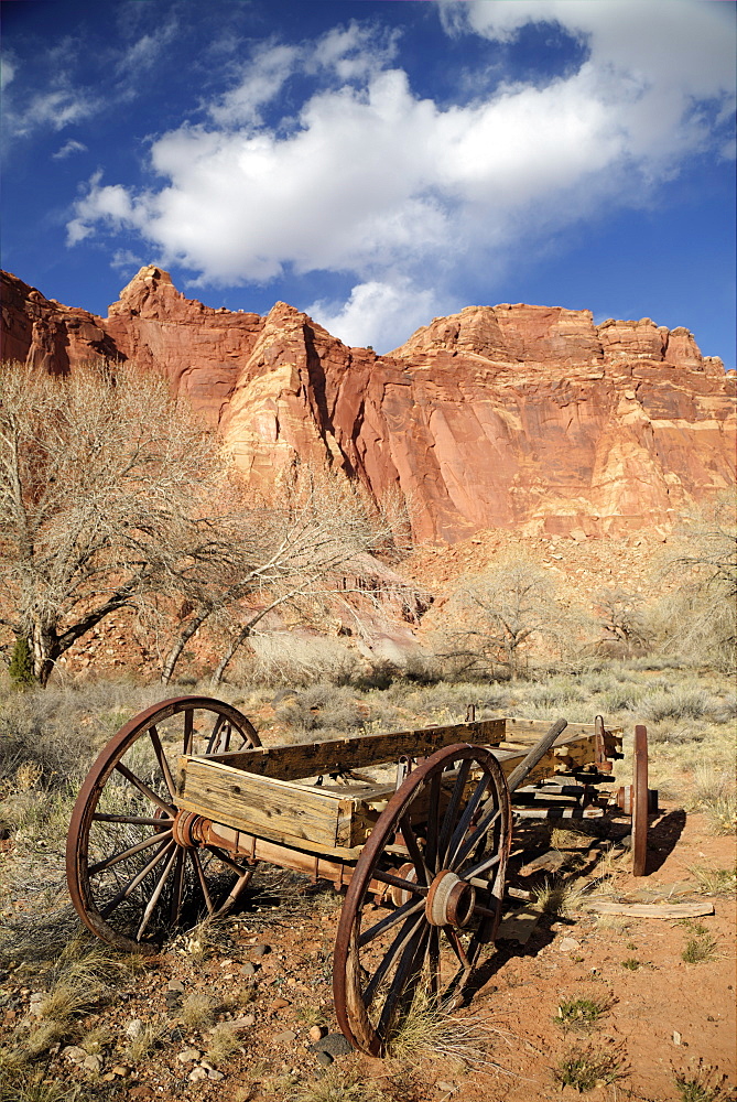 Mormon Pioneer Wagon, Capitol Reef National Park, Utah, United States of America, North America