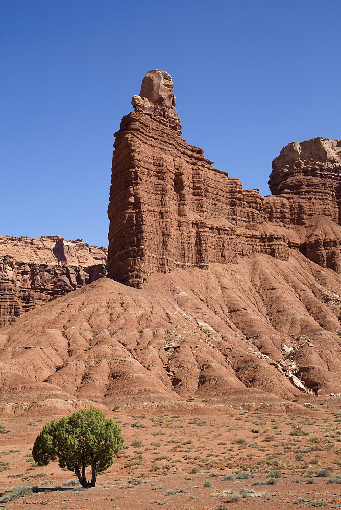 Layered sandstone formation, Capitol Reef National Park, Utah, United States of America, North America