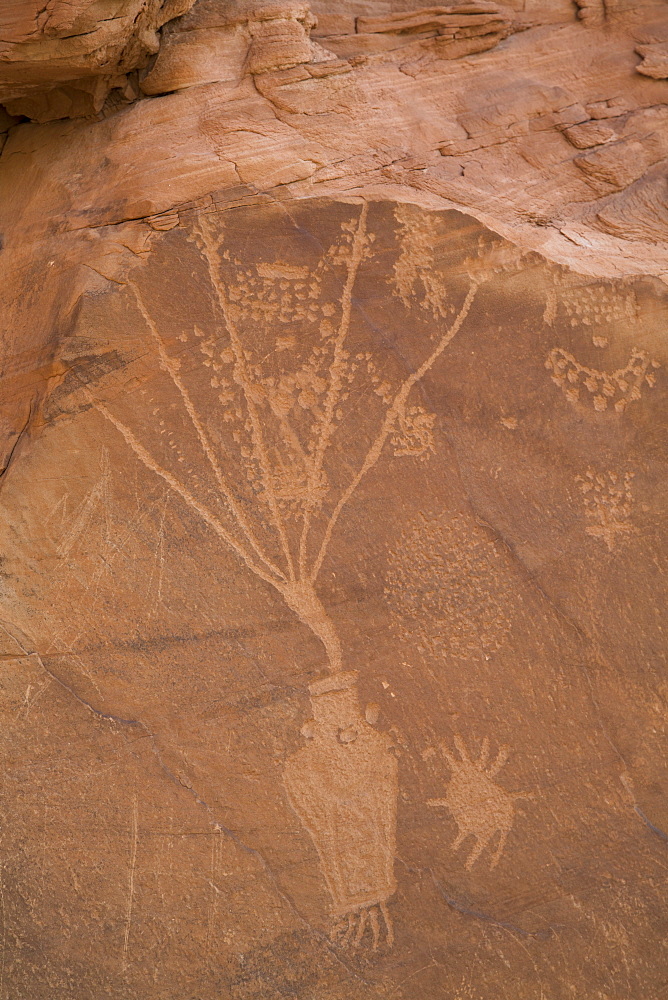 Cub Creek Petroglyphs, Fremont Style, from AD 700 to AD 1200, Dinosaur National Monument, Utah, United States of America, North America